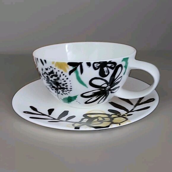 Crate & Barrel Limited Edition Cup & Saucer Set 2014 Penelope Dullaghan - Picture 4 of 7